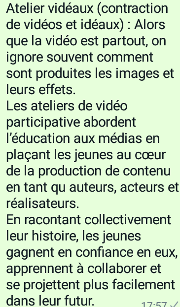 Atelier videaux